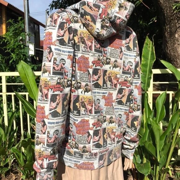 Hysteric Glamour Women's Unisex Colorful Comic Graphic Zip-Up Hoodie Jacket M L - Picture 4 of 13